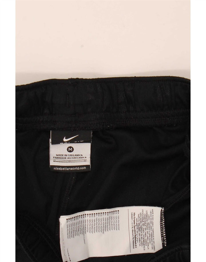Pantaloni scurți sport Nike Dri Fit pentru bărbați, poliester cu dungi medii, negre