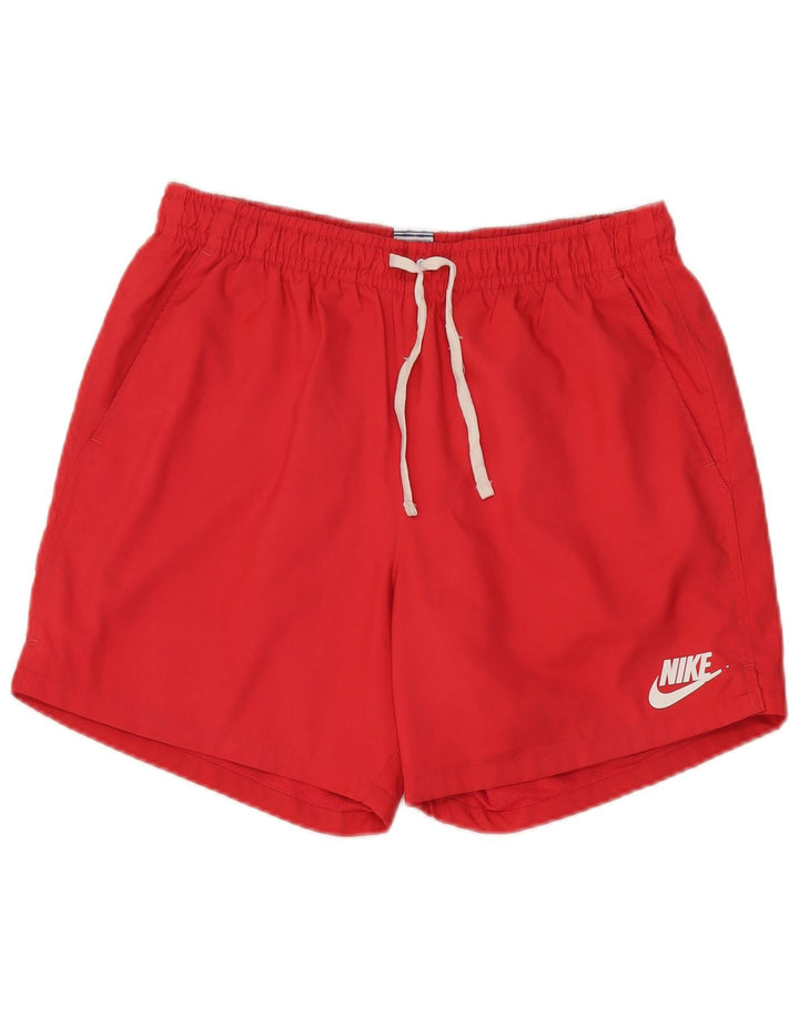 Pantaloni scurți de înot Nike pentru bărbați din poliester roșu mare