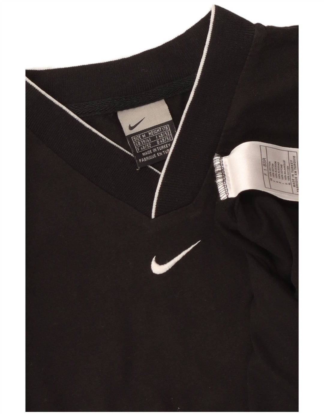 Tricou pentru bărbați NIKE Top UK 39/41 Medium Black Bumbac