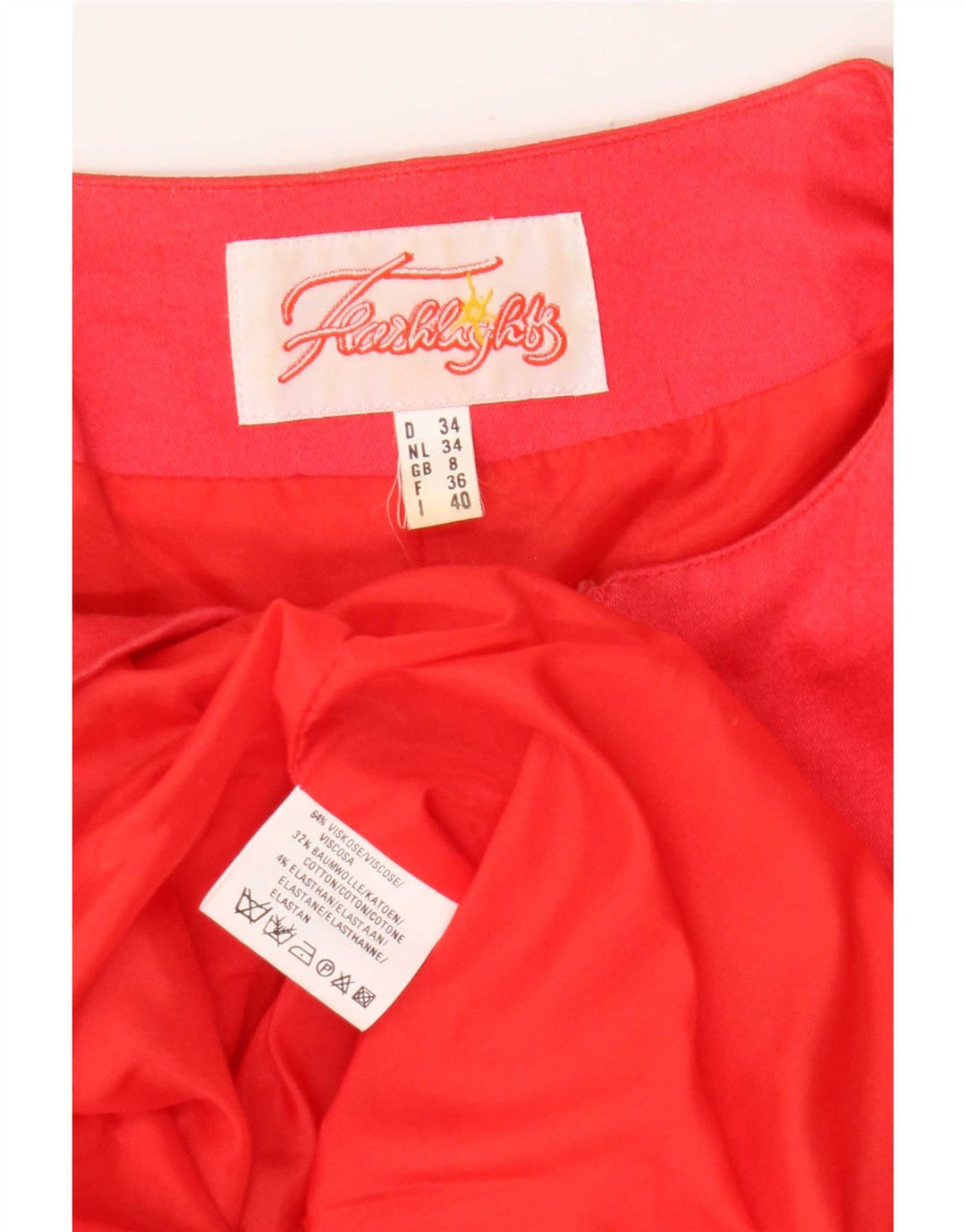 Jachetă vintage pentru femei cu fermoar complet UK 8 Small Red Viscose