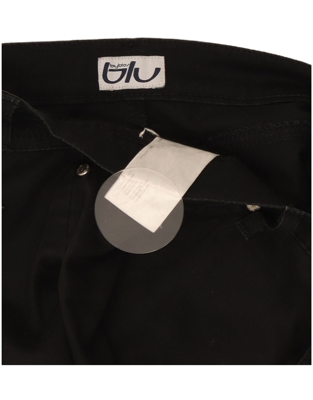 Blugi Byblos pentru femei cu picioare largi W32 L31 bumbac negru