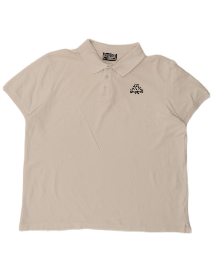 Cămașă polo pentru bărbați Kappa 2XL alb