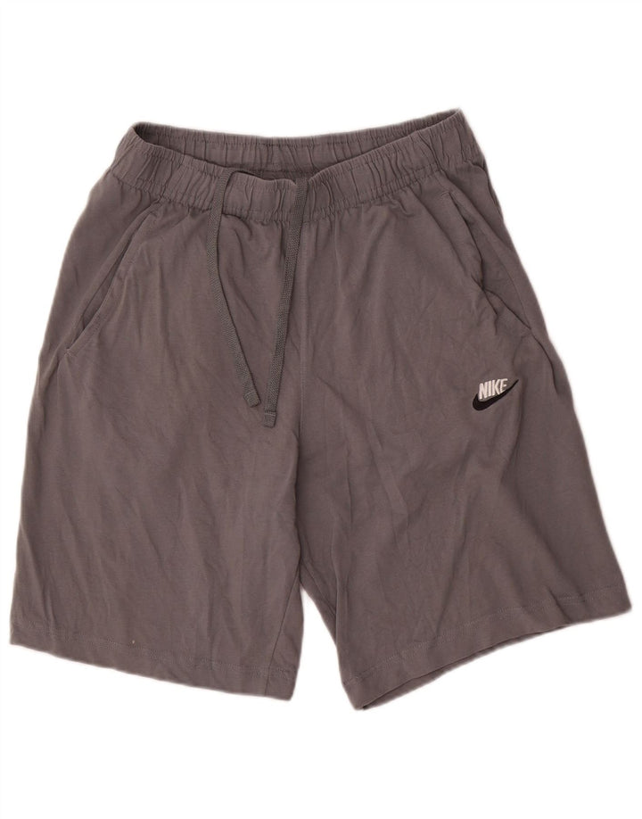 Pantaloni scurți sport Nike pentru bărbați, bumbac, gri mediu