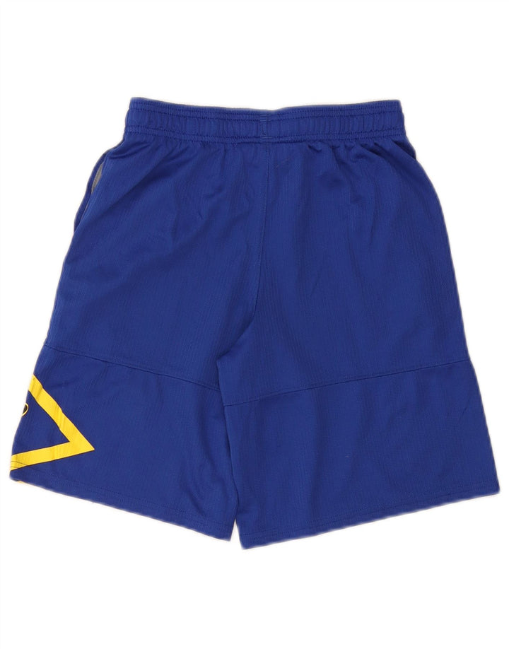 Pantaloni scurți sport grafic pentru băieți UNDER ARMOUR Heat Gear 9-10 ani, albastru mediu