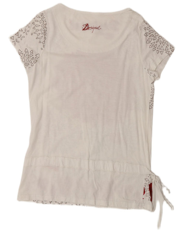 Bluză cu grafică Desigual pentru femei UK 18 XL Alb Floral