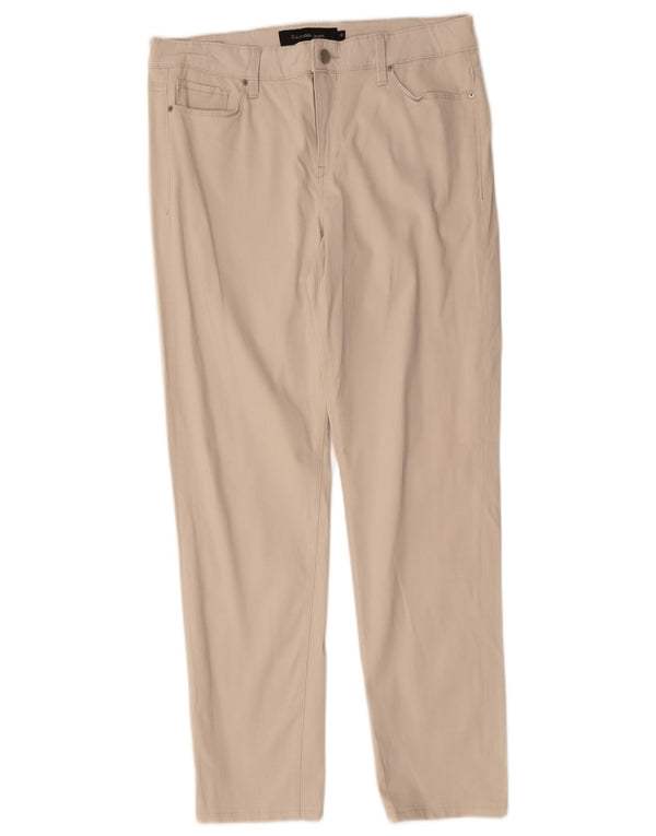 Pantaloni casual drepti Calvin Klein pentru femei US 12 Large W32 L29 White