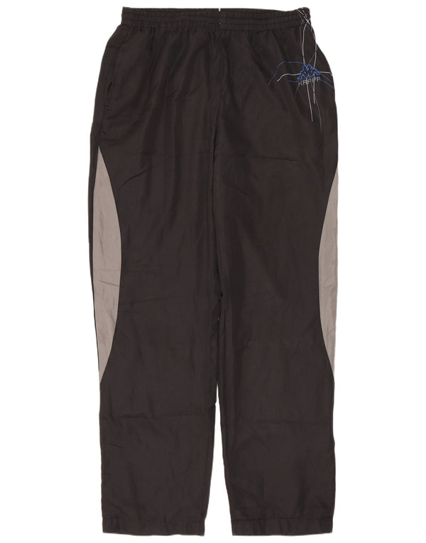 Pantaloni de trening pentru bărbați Kappa, negru, poliester color bloc