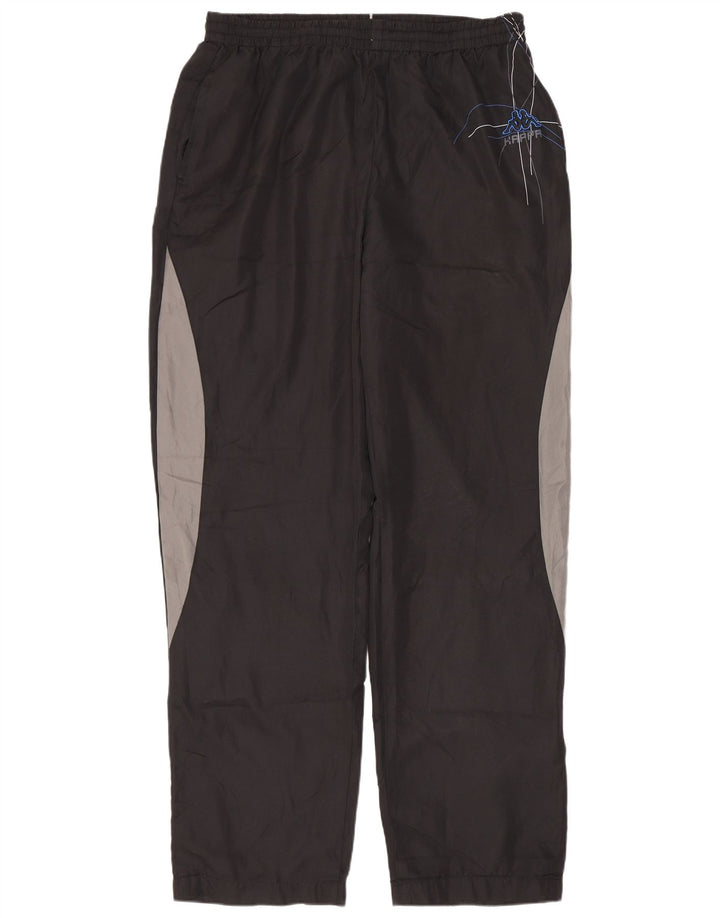 Pantaloni de trening pentru bărbați Kappa, negru, poliester color bloc