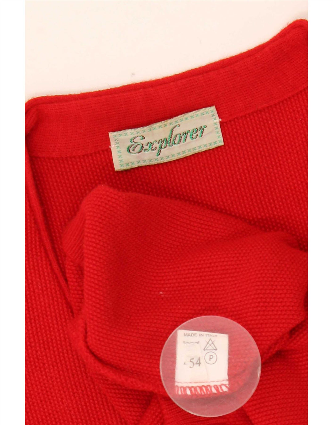 Pulover cardigan pentru bărbați Explorer IT 54 XL roșu acrilic