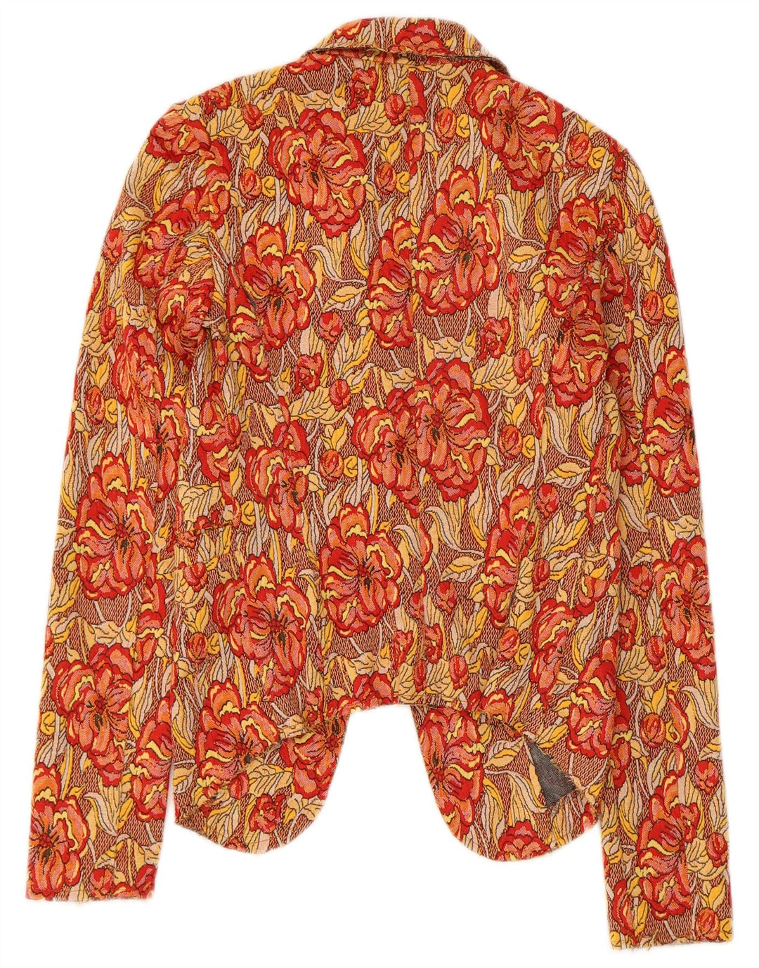 Jachetă vintage pentru femei cu 1 nasture, UK 10, multicoloră, florală