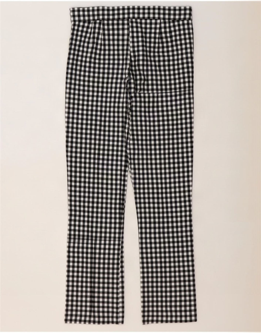 Pantaloni casual pentru femei Bootcut Zara Mari L30 L27 Negru Gingham