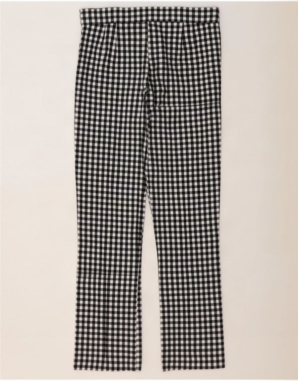 Pantaloni casual pentru femei Bootcut Zara Mari L30 L27 Negru Gingham