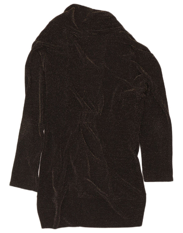 Top cardigan deschis pentru femei Gerard UK 16, mare, negru, nailon cu pete