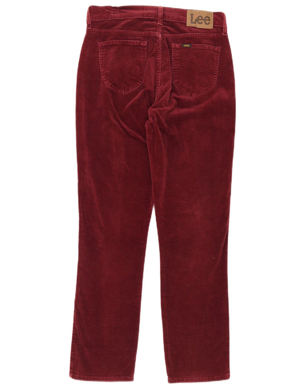 Pantaloni casual drepti pentru bărbați Lee Dallas W33 L28 bumbac burgundy