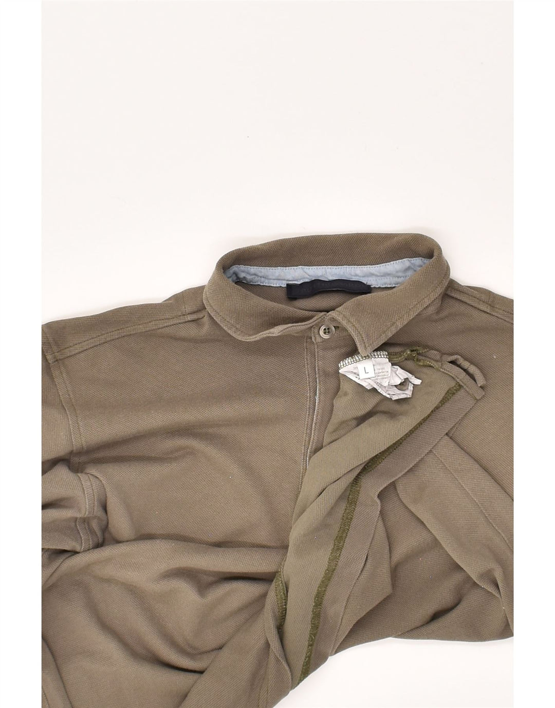 TRUSSARDI Mens Polo Shirt Large Grey Cotton | Vintage Trussardi | Thrift | Second-Hand Trussardi | Used Clothing | Messina Hembry 