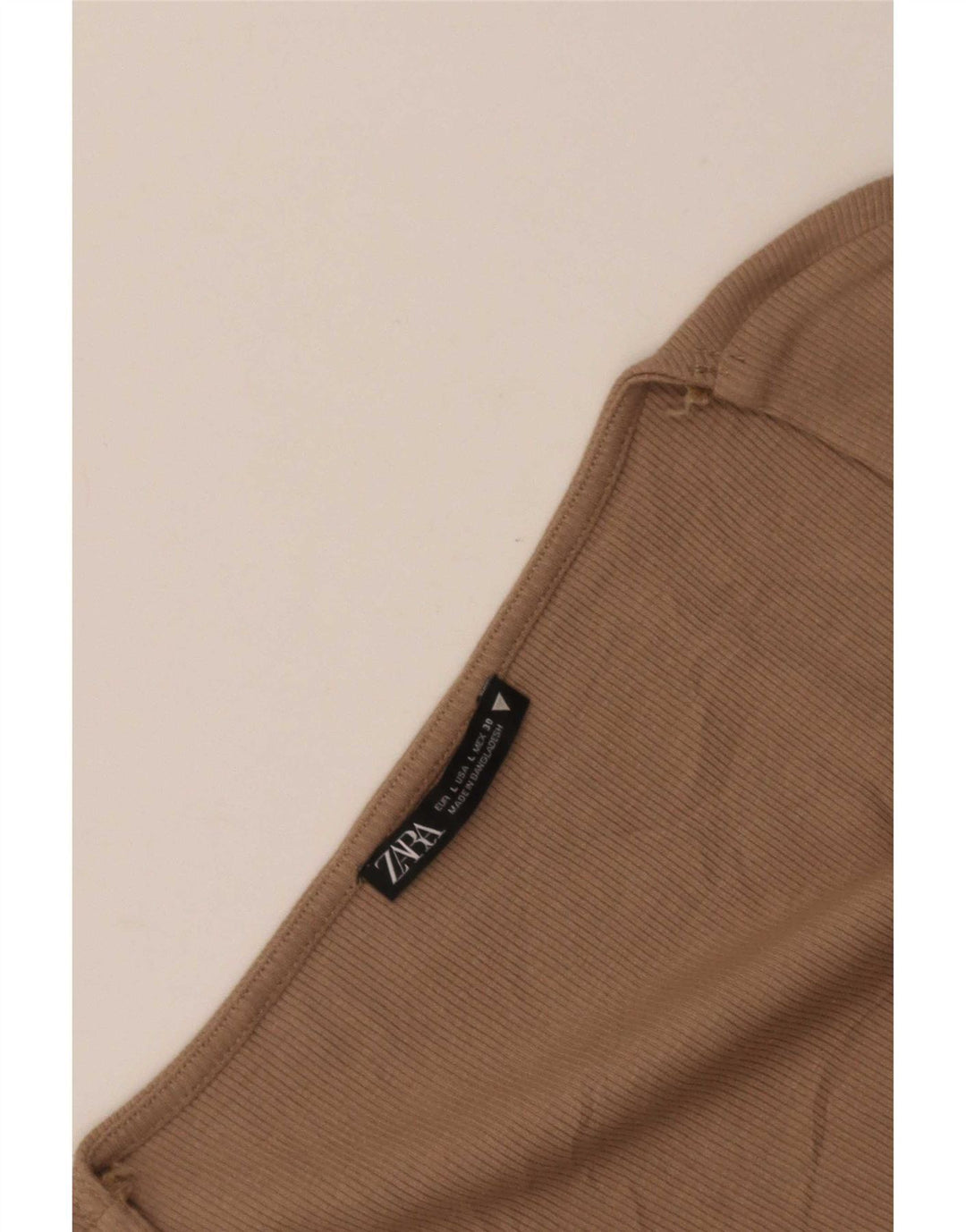 Crop Top pentru femei Zara cu mânecă lungă UK 14 mare maro