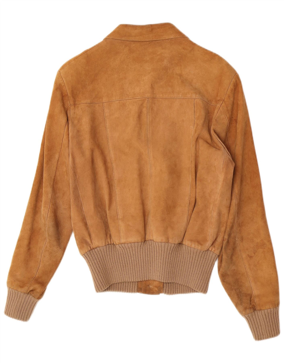 Geaca Bomber din piele intoarsa pentru barbati vintage IT 48 Bej mediu