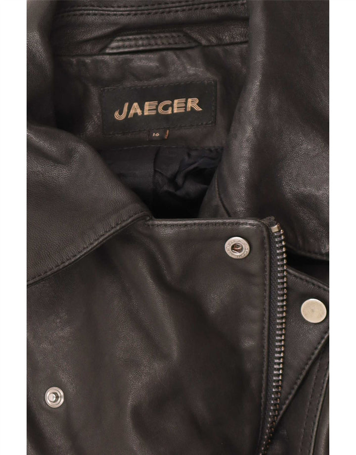 Jaeger pentru femei din piele pentru motociclist UK 16, mare, neagră