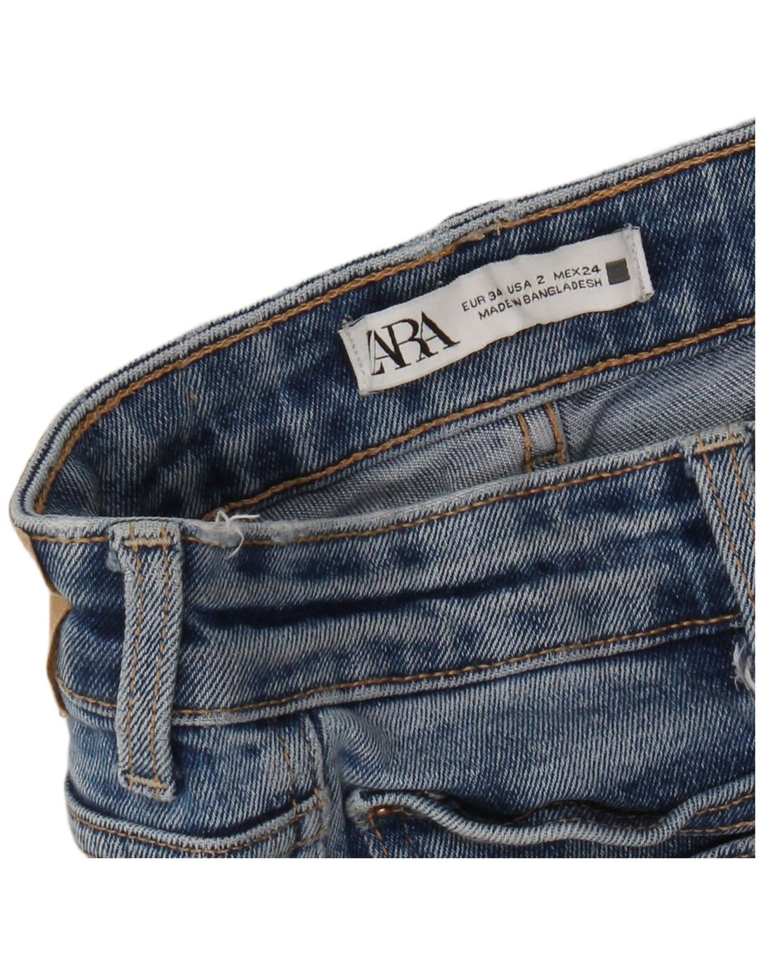 Blugi Zara Femei Bootcut EU 34 2XS W24 L25 Albastru
