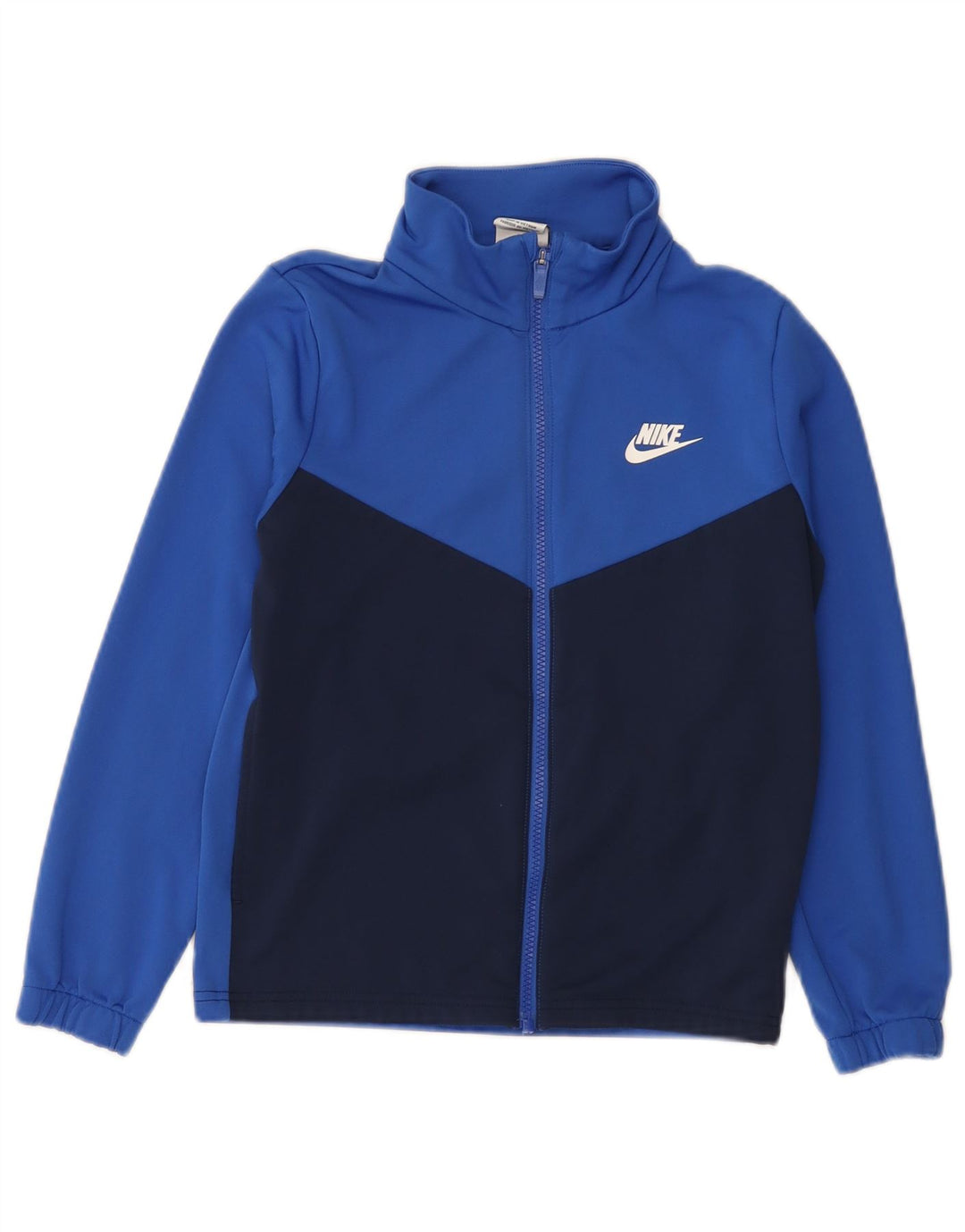 Jachetă de top pentru trening grafic Nike pentru băieți 10-11 ani, albastru mediu, color block