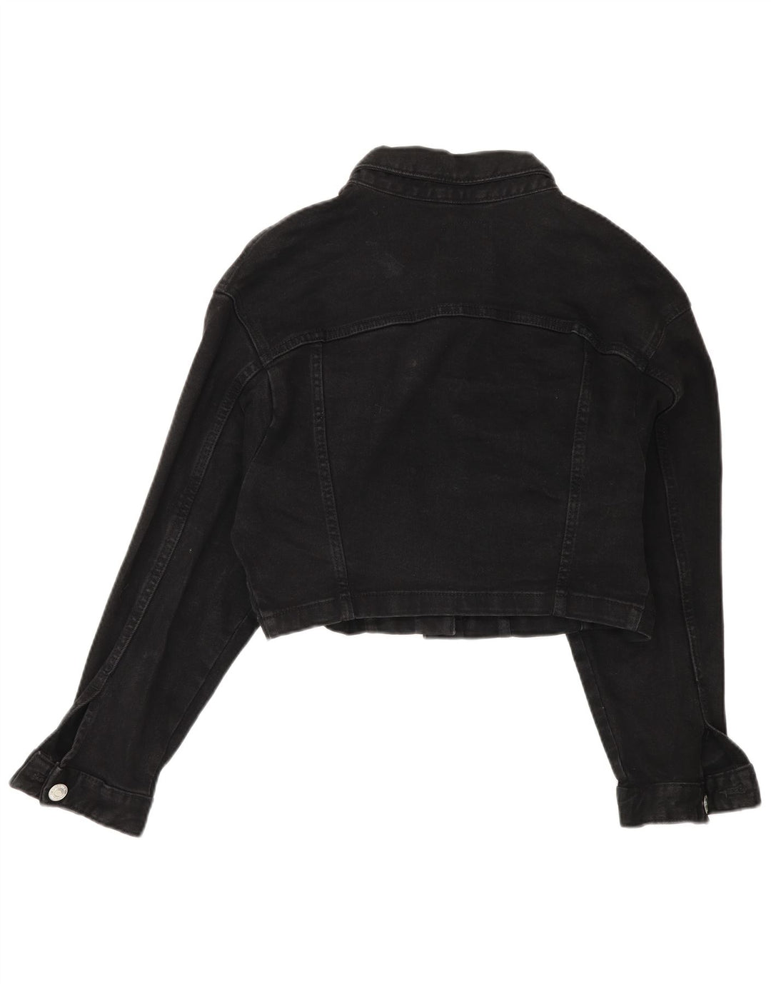 Jachetă de blugi supradimensionată pentru femei Zara UK 14 Medium Negru