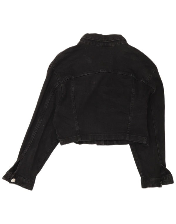 Jachetă de blugi supradimensionată pentru femei Zara UK 14 Medium Negru