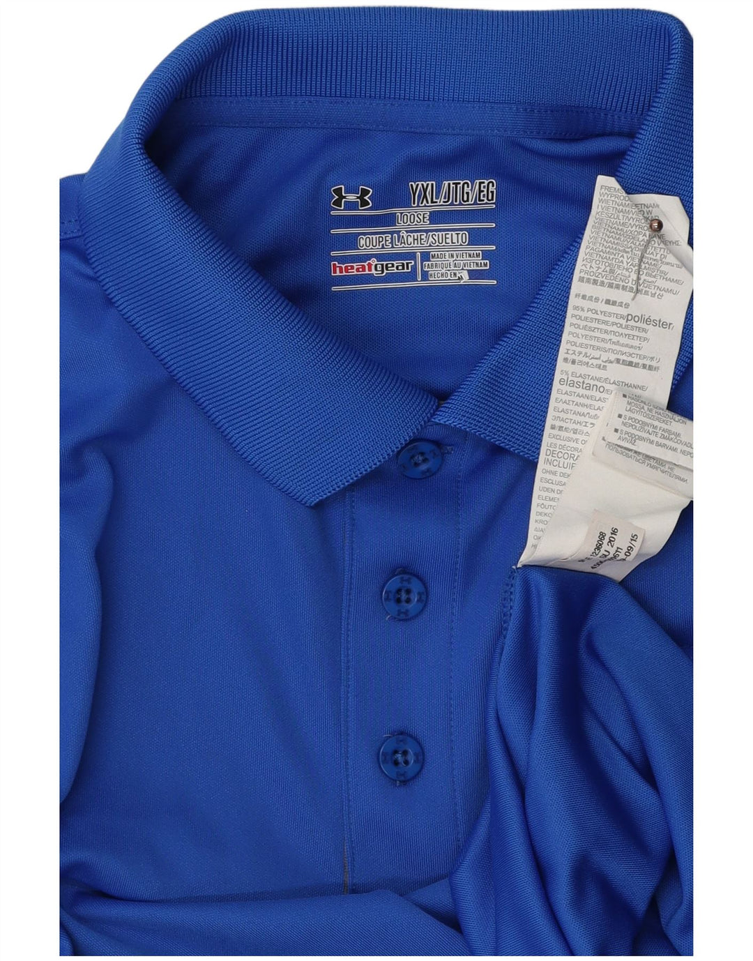 Tricou polo pentru băieți UNDER ARMOUR Heat Gear 13-14 ani XL poliester albastru