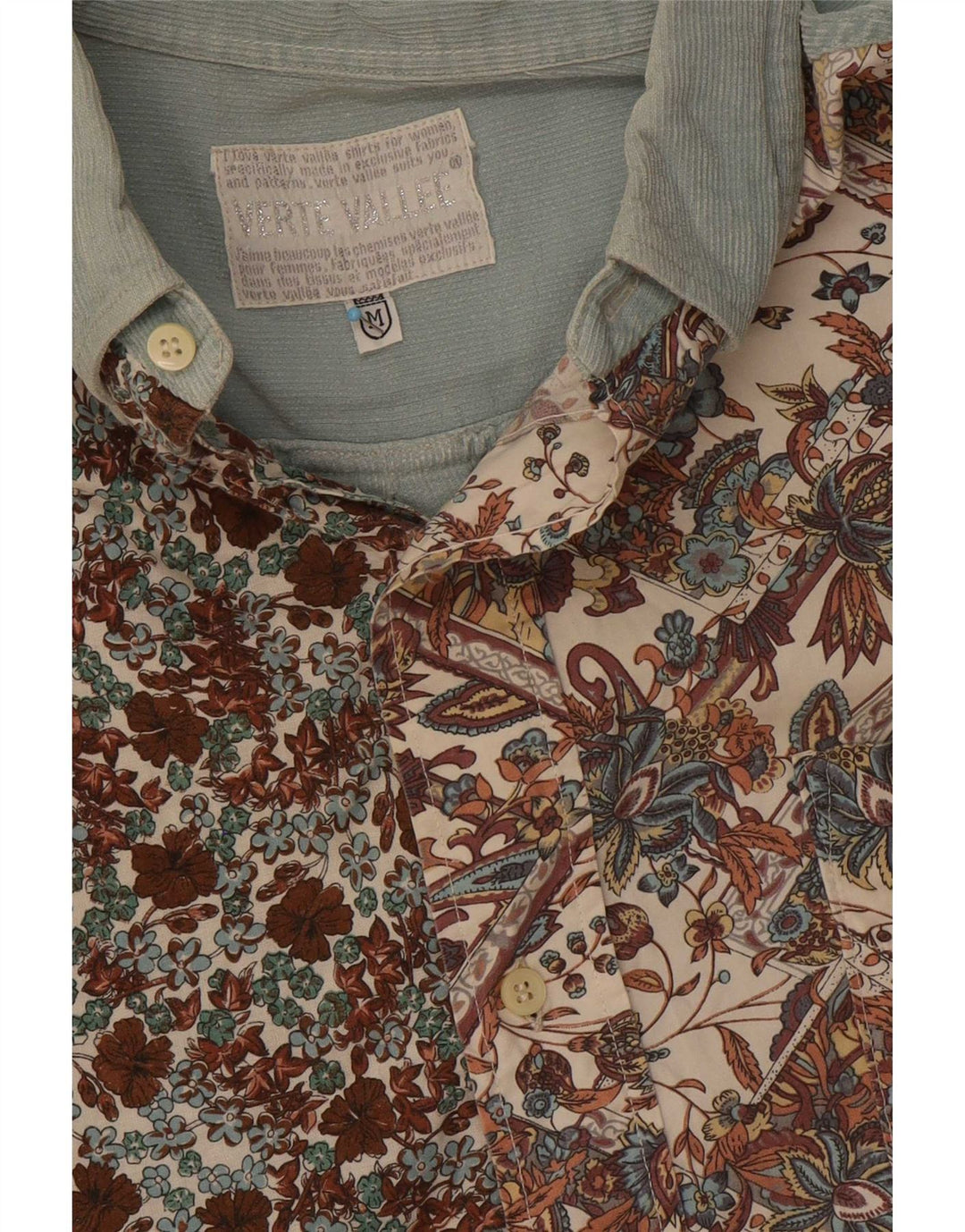 Cămașă pentru bărbați Verte Vallee din catifea Medium Multicolor Floral
