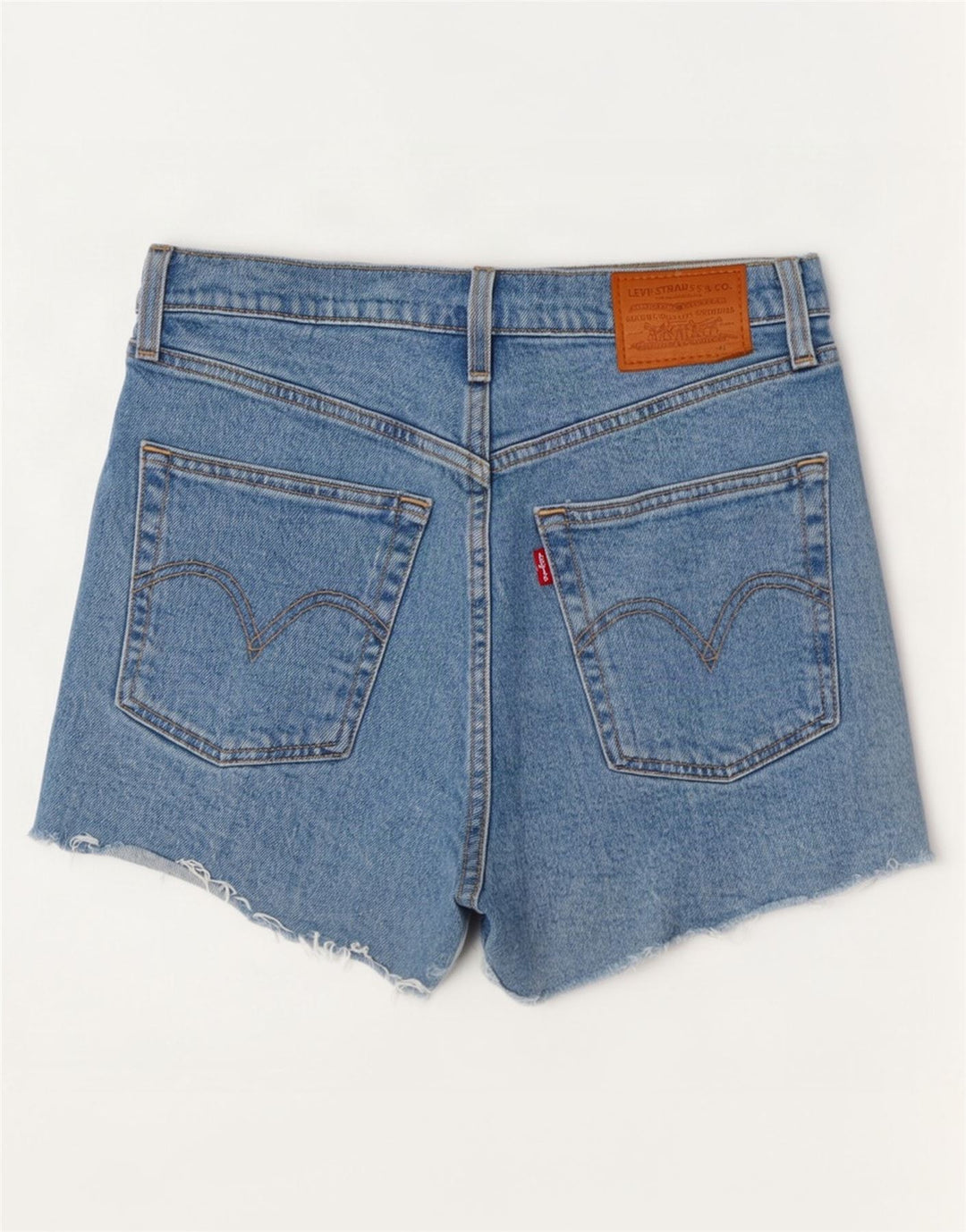 Pantaloni scurți Levi's Ribcage Denim pentru femei, mediu W28, bumbac albastru