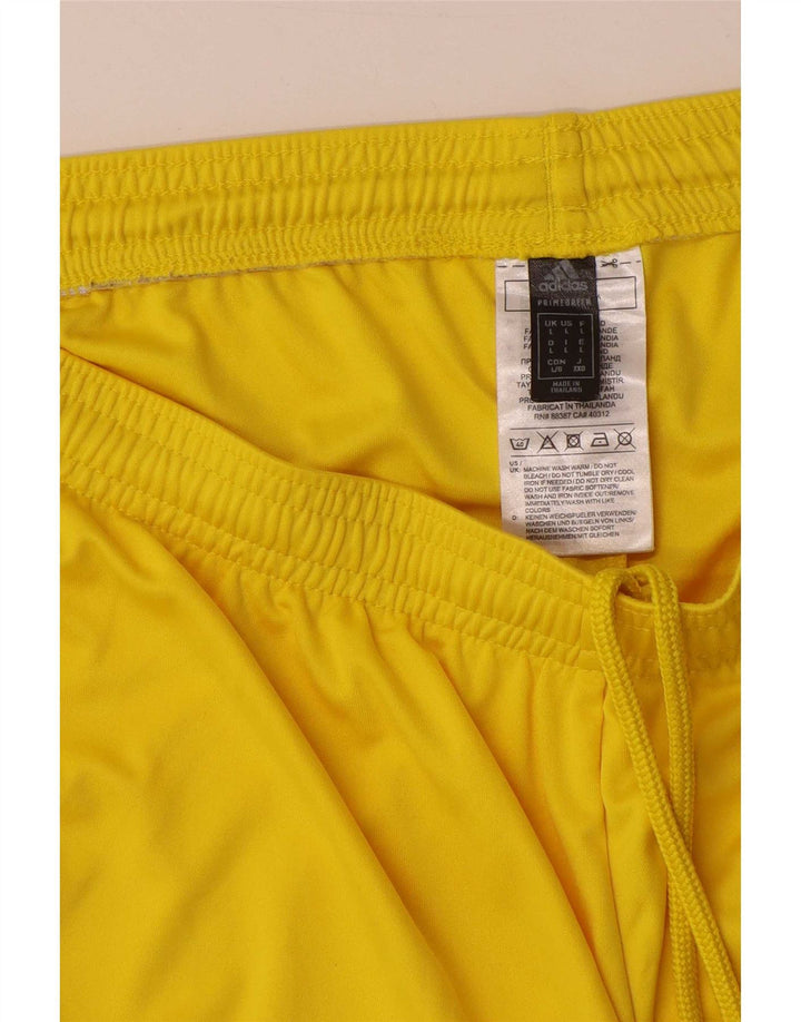 Pantaloni scurți sport pentru bărbați Adidas, mari, galbeni, din poliester
