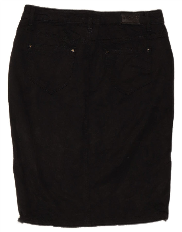 Fusta creion vintage pentru femei EU 40 Medium W30 Bumbac negru Clasic