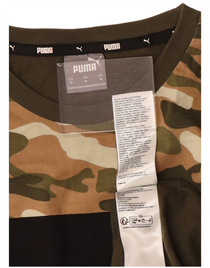 Tricou grafic PUMA pentru bărbați Top Medium Khaki Camuflage Bumbac