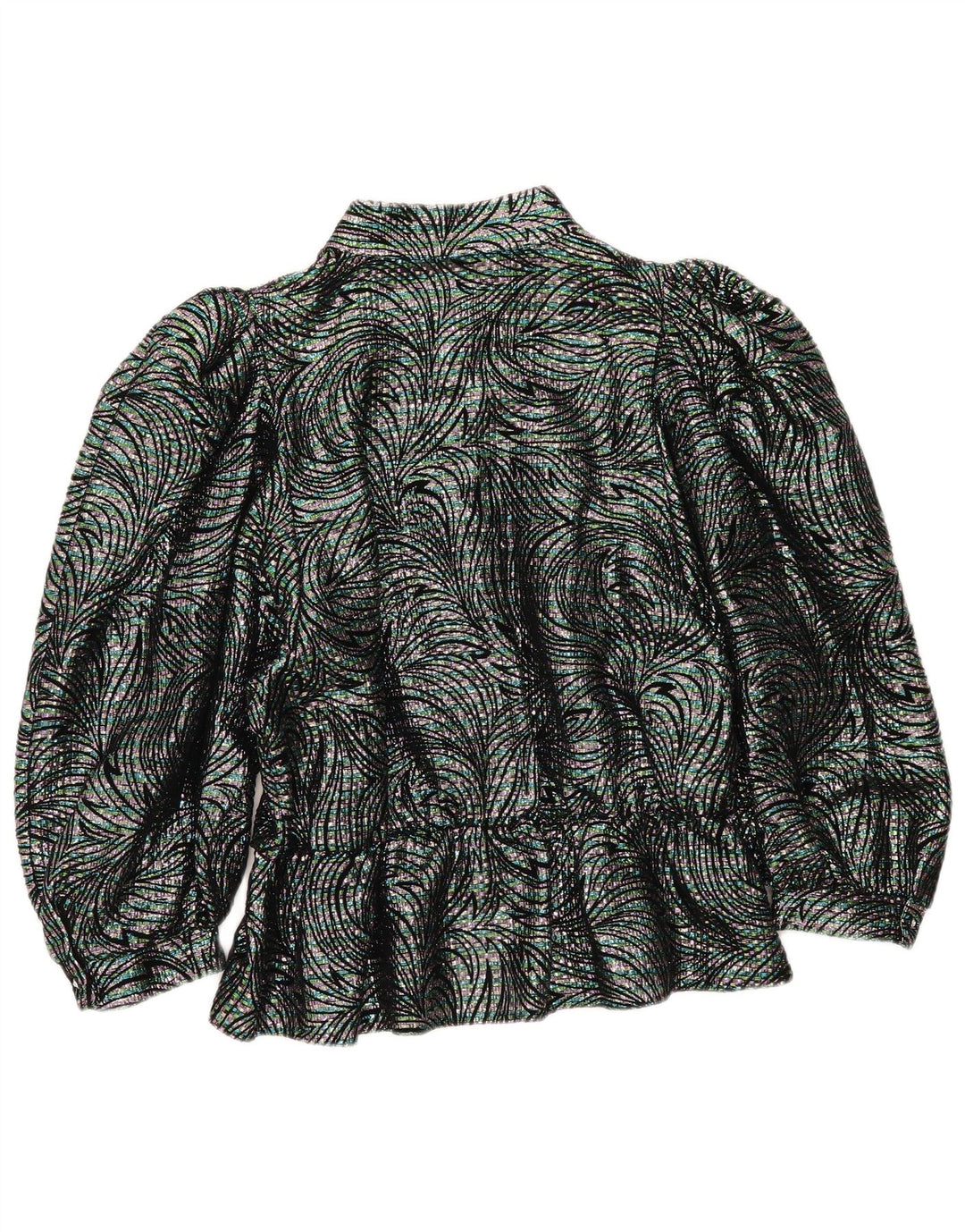 Bluză Cămașă Vintage Femei IT 42 Mediu Multicolor Geometric
