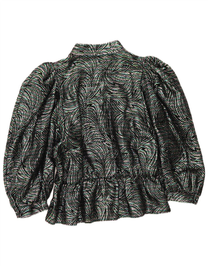 Bluză Cămașă Vintage Femei IT 42 Mediu Multicolor Geometric