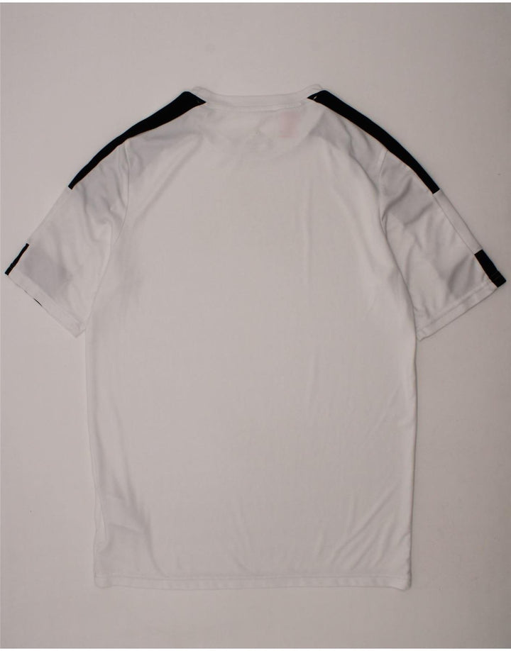 ADIDAS Boys Aeroready T-Shirt Top 15-16 Years White Polyester Vintage Adidas and Second-Hand Adidas from Messina Hembry 