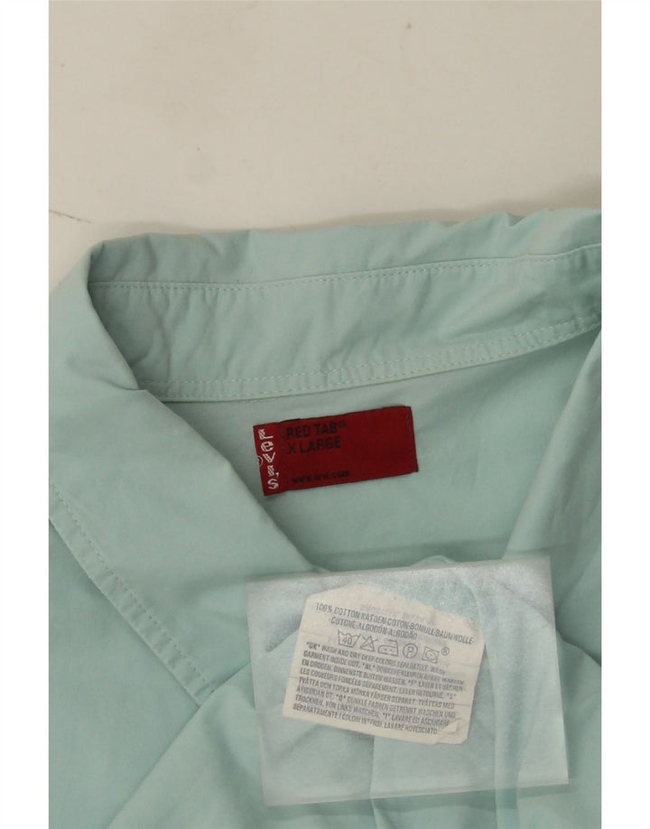 Cămașă cu mânecă scurtă Levi's pentru bărbați, bumbac albastru XL