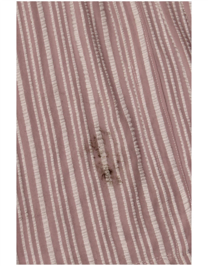 Rochie în formă de A pentru femei Zara UK 14 Viscoză cu dungi roz mediu