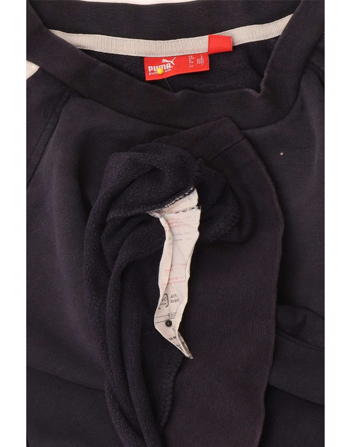 Hanorac pentru bărbați Puma Jumper mare, albastru bleumarin, bumbac color bloc