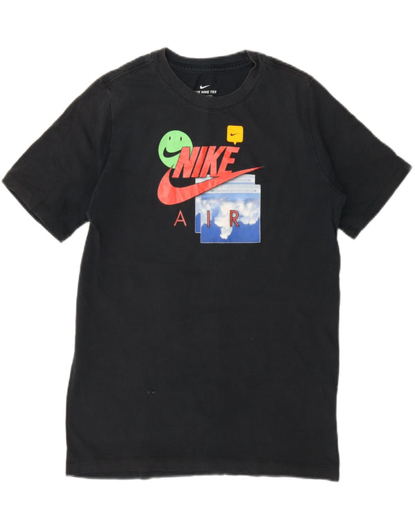 Tricou grafic Nike pentru băieți Top 13-14 ani XL bumbac gri