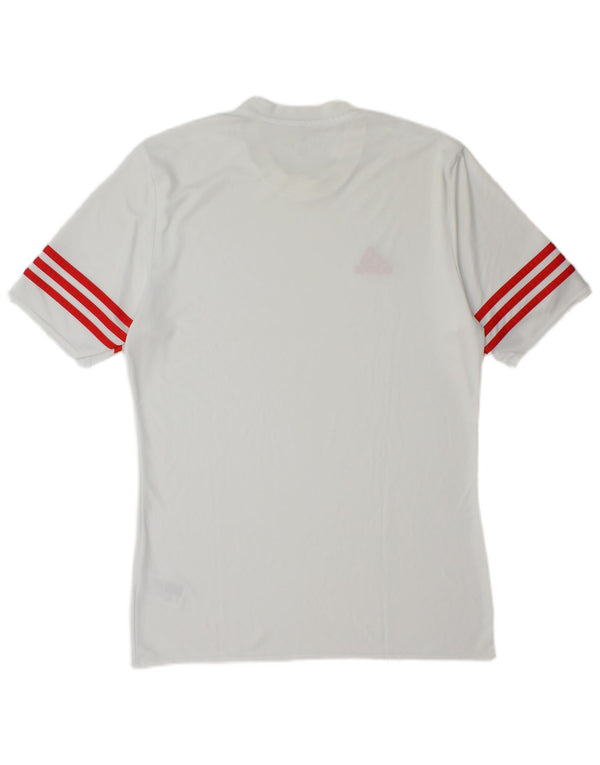 Tricou Adidas Climalite pentru bărbați Top Medium Alb Poliester