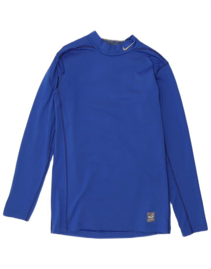 Nike pentru bărbați Dri Fit Top cu mânecă lungă din poliester albastru mediu