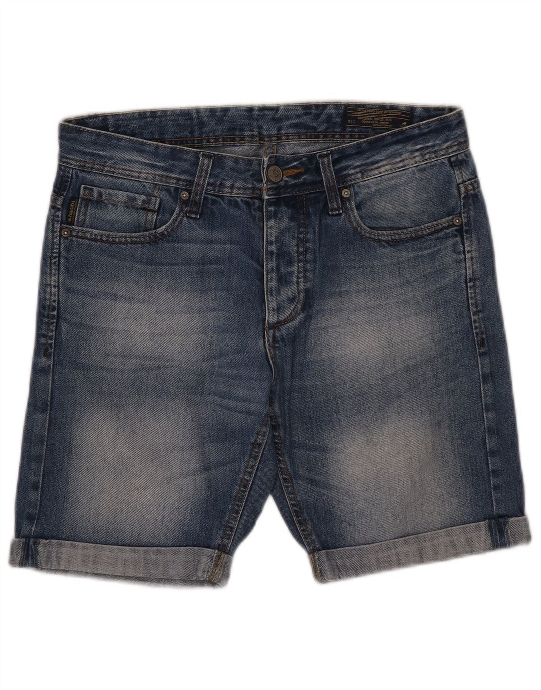 Pantaloni scurți Jack & Jones pentru bărbați din denim mic W30, bumbac albastru