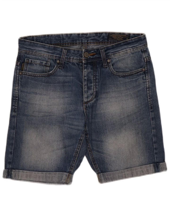 Pantaloni scurți Jack & Jones pentru bărbați din denim mic W30, bumbac albastru