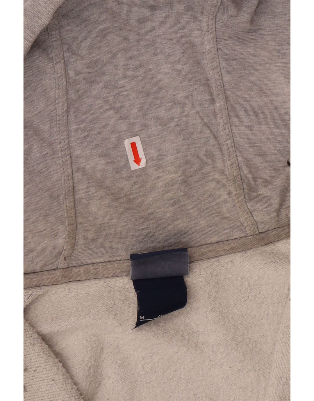 NIKE Mens Zip Hoodie Sweater Medium Grey Flecked Cotton