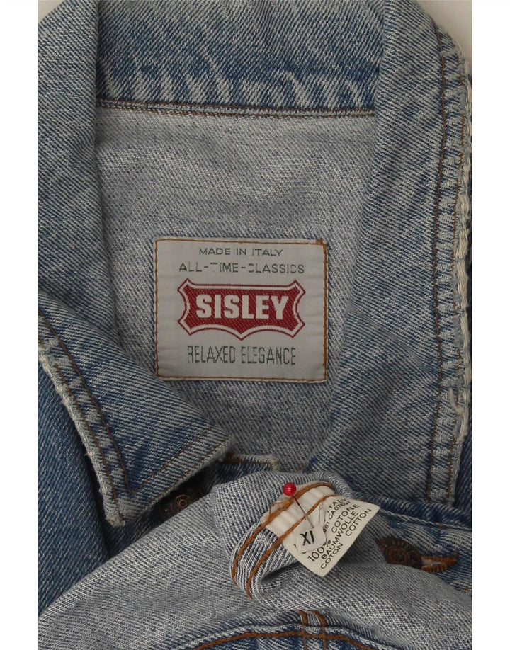 Jachetă de blugi pentru bărbați Sisley UK 42 XL Bumbac albastru