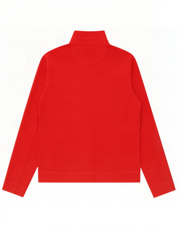 Champion Womens Zip Neck Fleece Jumper UK 18 XL Red Polyester