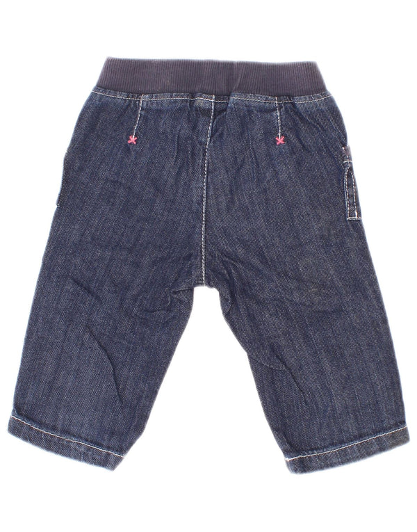 Pantaloni scurți Benetton Denim pentru fetițe 3-6 luni W18 Bumbac Bleumarin