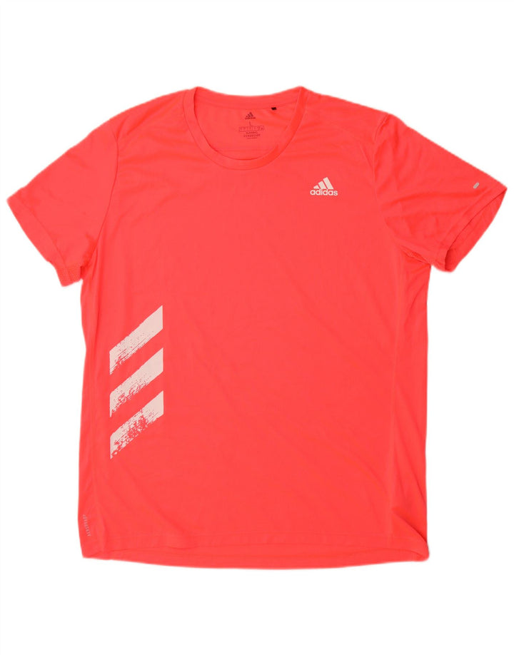Tricou cu grafic Aeroready Adidas pentru bărbați Top mare din poliester roz