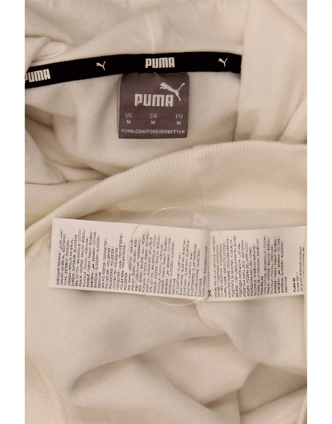 Pulover pentru bărbați Puma Graphic Hoodie, bumbac alb mediu