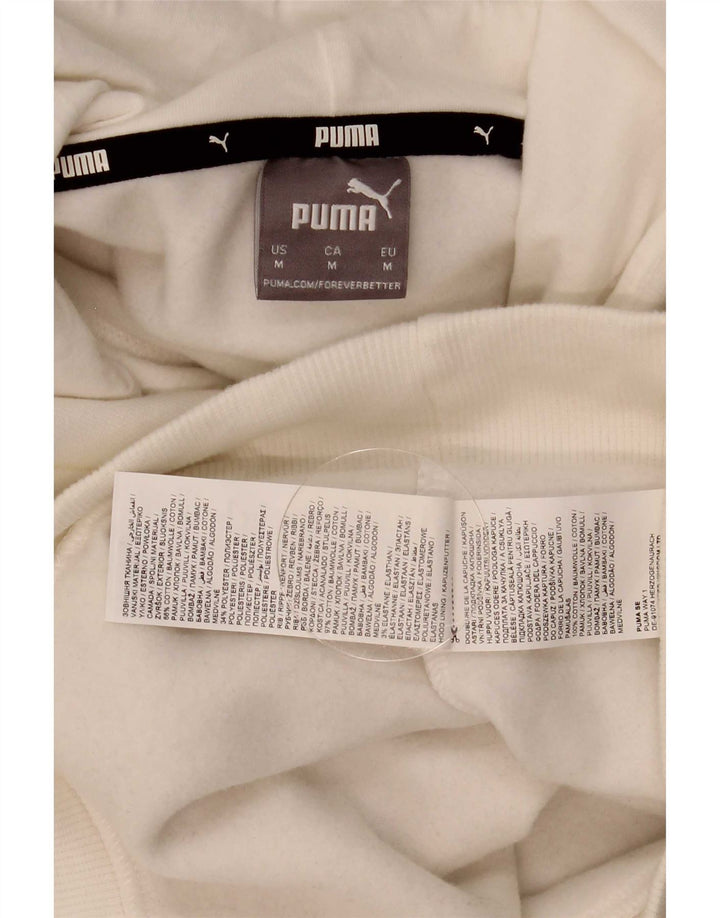 Pulover pentru bărbați Puma Graphic Hoodie, bumbac alb mediu